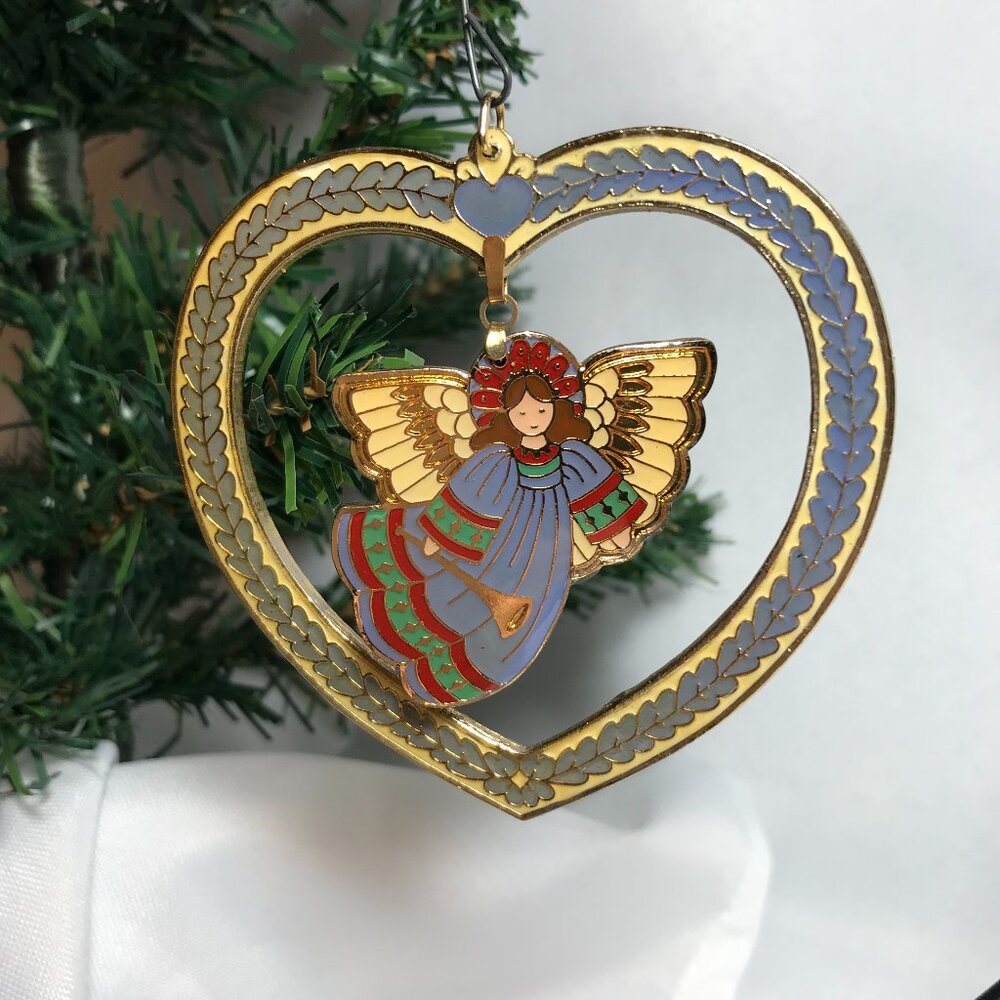 Vintage Cloisonne Angel Hallmark Keepsake Ornament